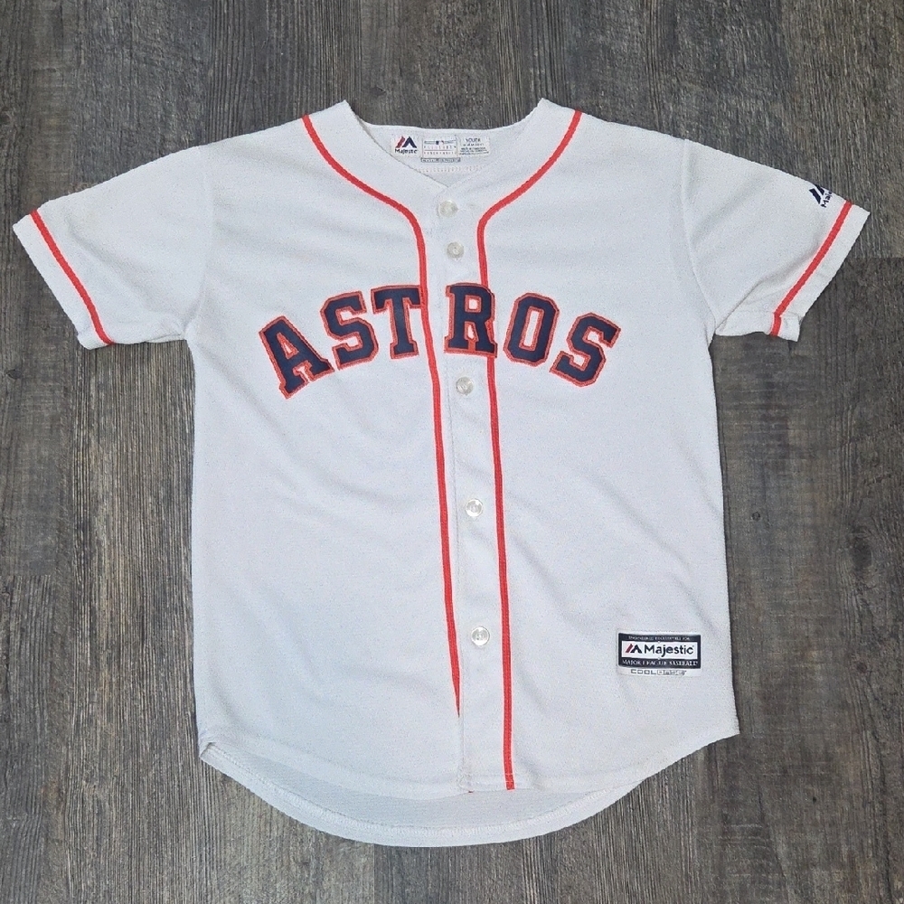 Majestic White Astros Kids Jersey